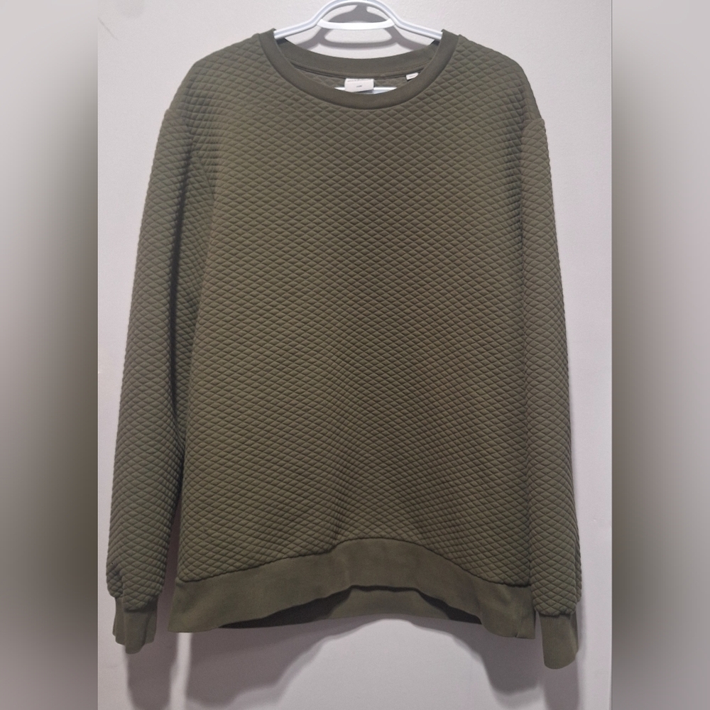 Jack & Jones Green Crewneck Sweater Textured Knit XL